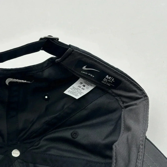 Nike Heritage 86 Hat Cap Strapback Black DriFit Adjustable Lightweight Tennis - Picture 5 of 6